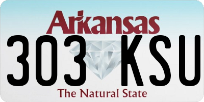 AR license plate 303KSU