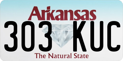 AR license plate 303KUC