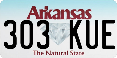 AR license plate 303KUE