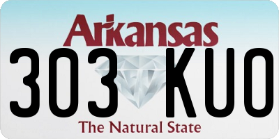 AR license plate 303KUO