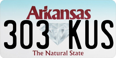 AR license plate 303KUS