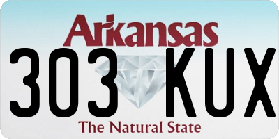 AR license plate 303KUX
