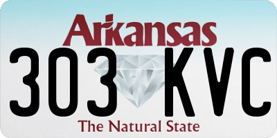 AR license plate 303KVC