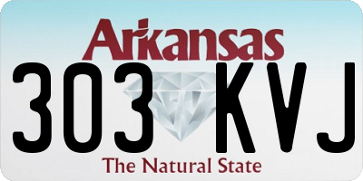 AR license plate 303KVJ