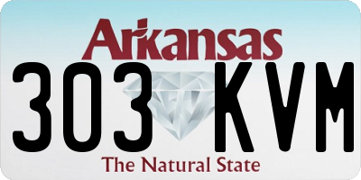 AR license plate 303KVM