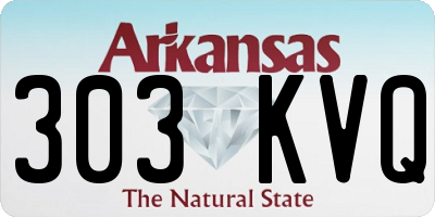 AR license plate 303KVQ