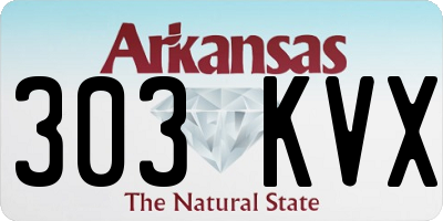 AR license plate 303KVX