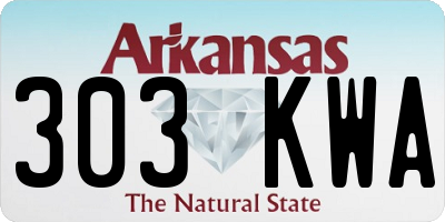 AR license plate 303KWA