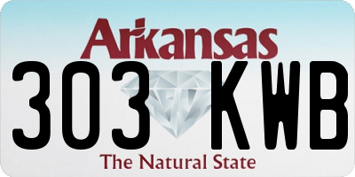 AR license plate 303KWB