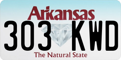 AR license plate 303KWD