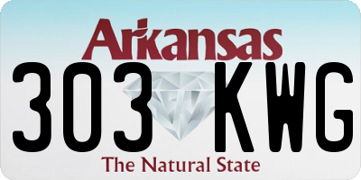 AR license plate 303KWG