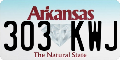 AR license plate 303KWJ