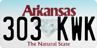 AR license plate 303KWK