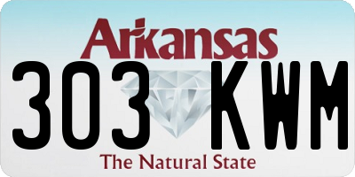 AR license plate 303KWM