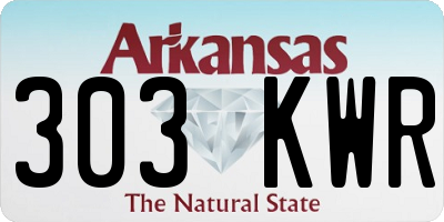 AR license plate 303KWR