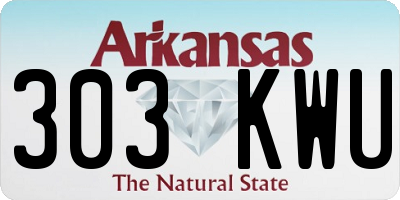 AR license plate 303KWU