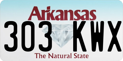 AR license plate 303KWX