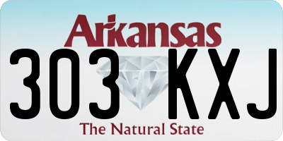 AR license plate 303KXJ