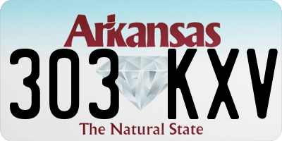 AR license plate 303KXV
