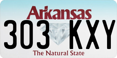 AR license plate 303KXY