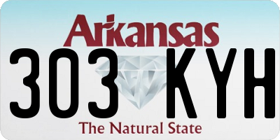 AR license plate 303KYH