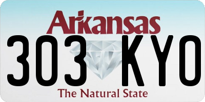 AR license plate 303KYO