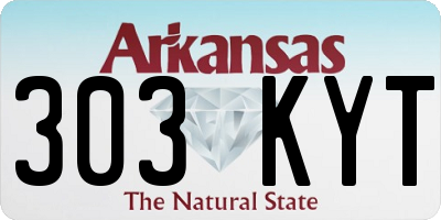 AR license plate 303KYT