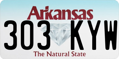 AR license plate 303KYW