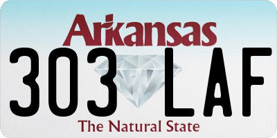 AR license plate 303LAF