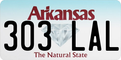 AR license plate 303LAL