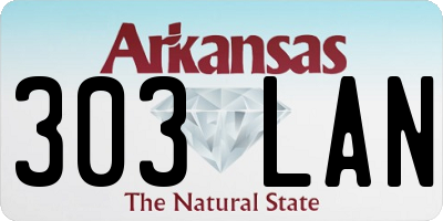 AR license plate 303LAN