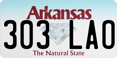 AR license plate 303LAO