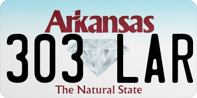 AR license plate 303LAR