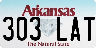 AR license plate 303LAT