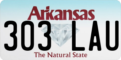 AR license plate 303LAU