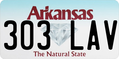 AR license plate 303LAV