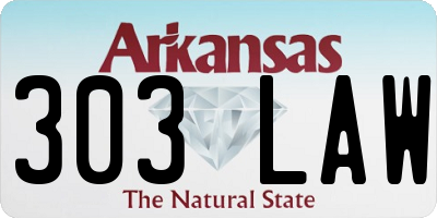AR license plate 303LAW