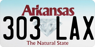 AR license plate 303LAX