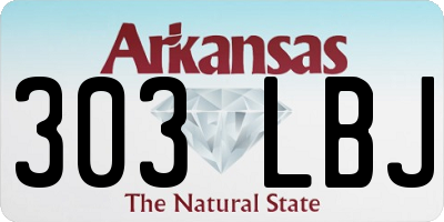 AR license plate 303LBJ