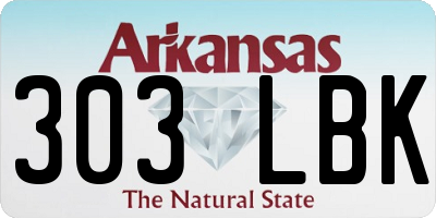 AR license plate 303LBK
