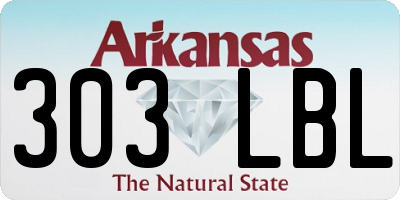AR license plate 303LBL