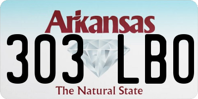 AR license plate 303LBO