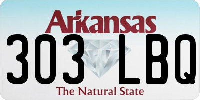 AR license plate 303LBQ