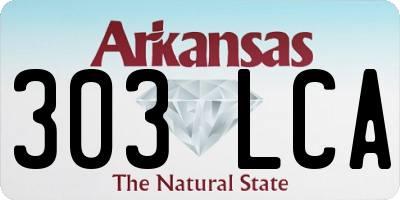 AR license plate 303LCA