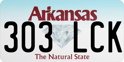 AR license plate 303LCK