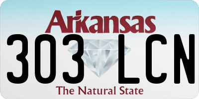 AR license plate 303LCN