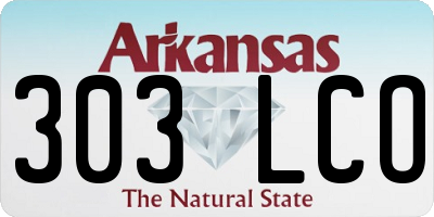 AR license plate 303LCO
