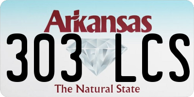 AR license plate 303LCS