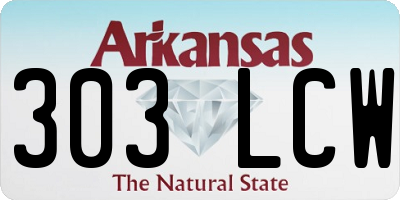 AR license plate 303LCW