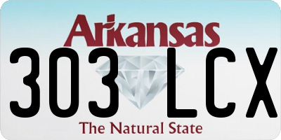 AR license plate 303LCX